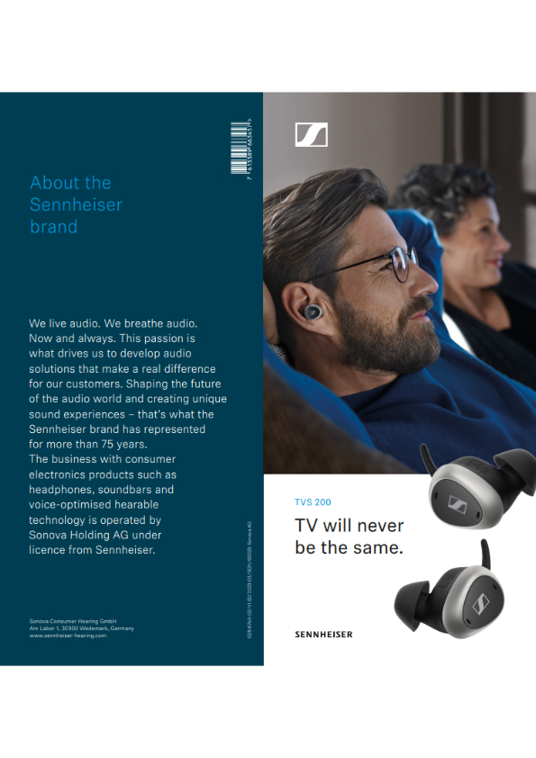 Sennheiser Trifold Pamphlet