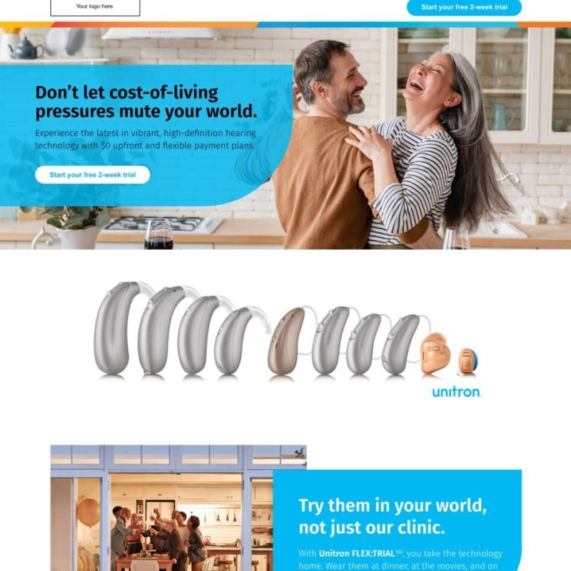 Unitron Website Landing Page
