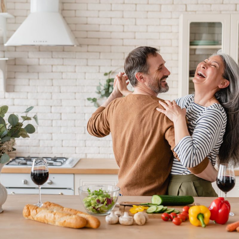 Happy,Cheerful,Middle-aged,Mature,Couple,Family,Parents,Dancing,Together,In